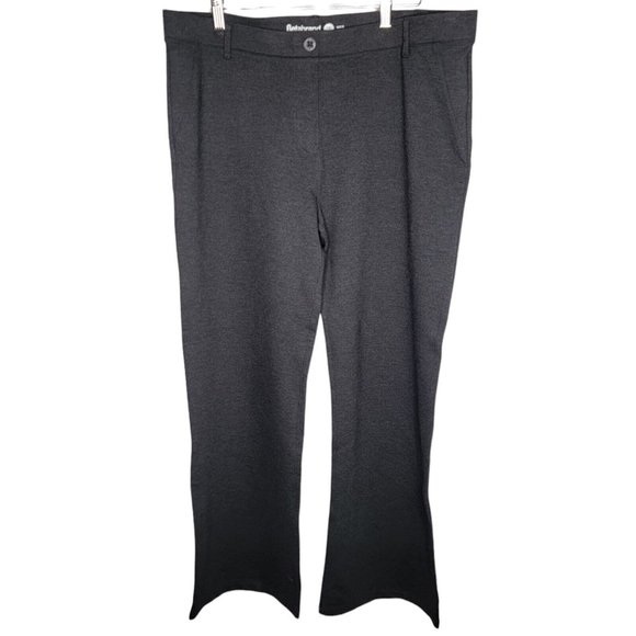 Betabrand 2XL Petite Charcoal Gray‎ Wide Leg Women's Pull On Stretch Pants - Picture 1 of 6